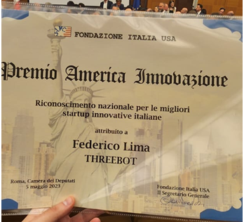 La startup Threebot vince il Premio America Innovazione