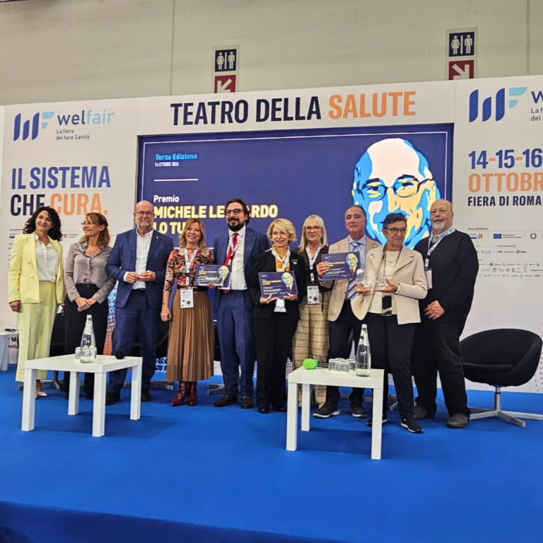 I premiati del Premio Michele Leonardo Lo Tufo sul palco del Teatro della Salute a Welfair 2026